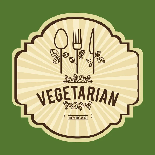 Diseño de menú de comida vegetariana — Vector de stock