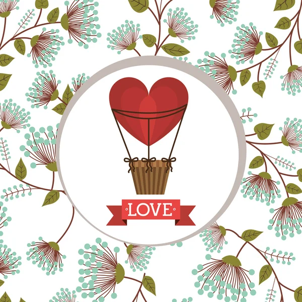 Design della carta d'amore — Vettoriale Stock