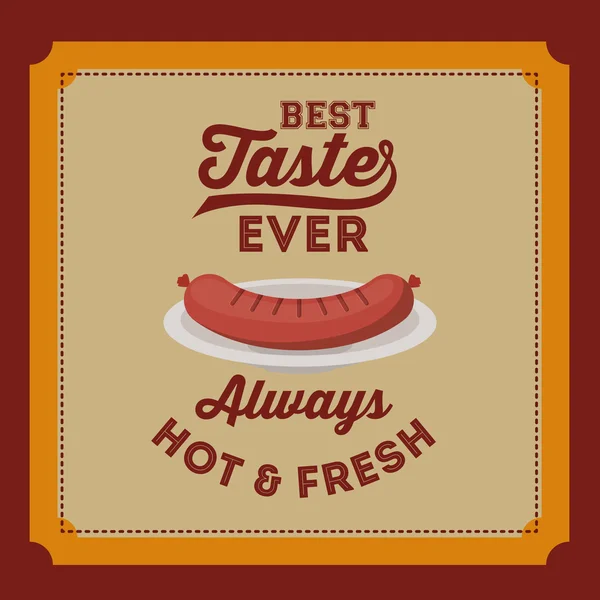 美味的香肠设计 — 图库矢量图片
