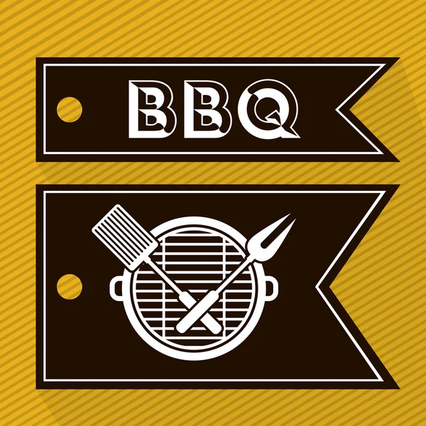 Delicioso diseño de barbacoa — Vector de stock