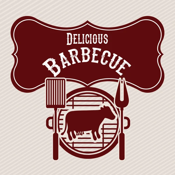 Delicious barbecue design — Stock Vector