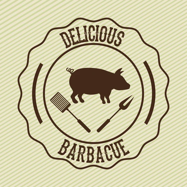 Design delicioso churrasco —  Vetores de Stock