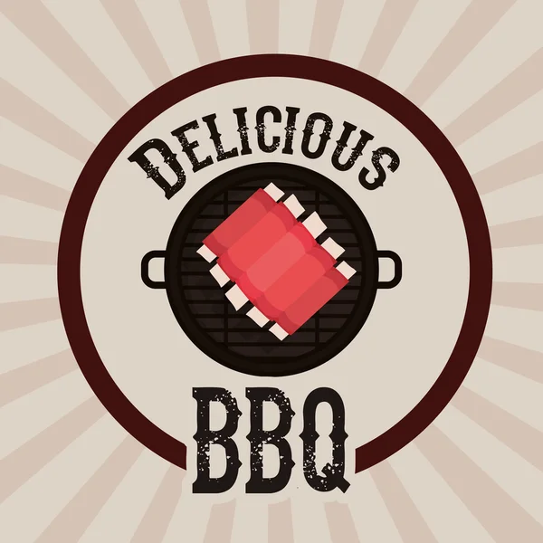 Delicious barbecue design — Stock Vector