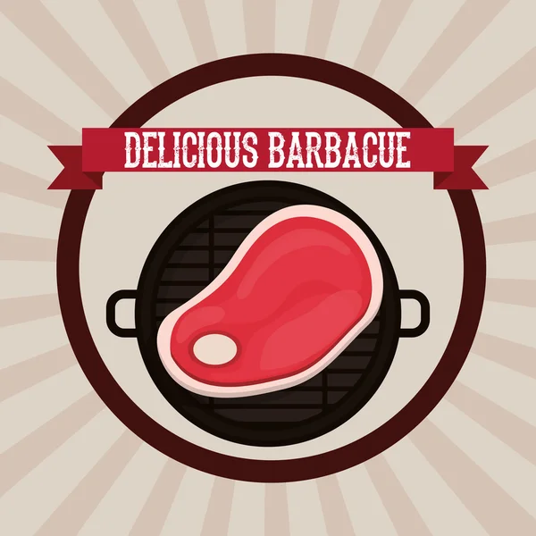 Délicieux barbecue design — Image vectorielle