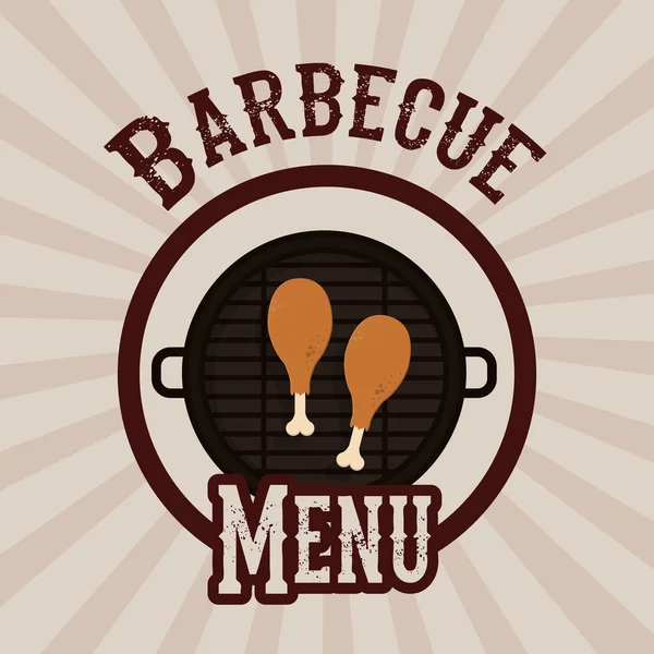 Delicioso diseño de barbacoa — Vector de stock