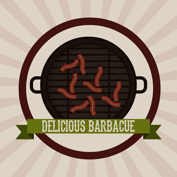 Délicieux barbecue design — Image vectorielle