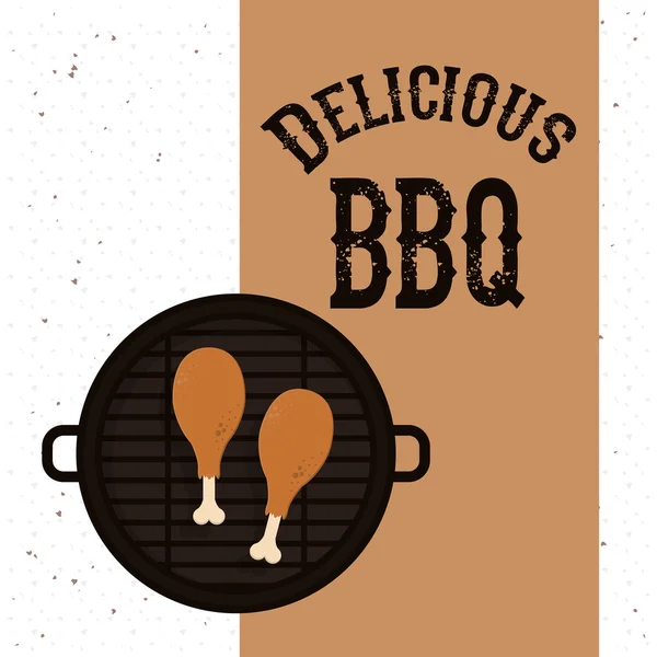 Délicieux barbecue design — Image vectorielle