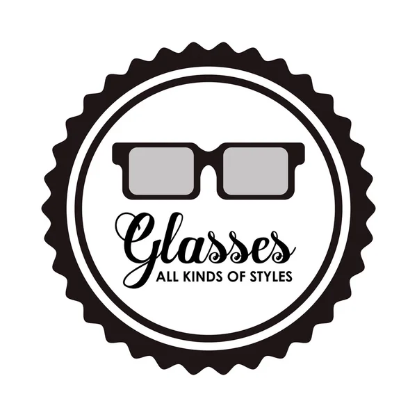 Typer och stilar av glas design — Stock vektor
