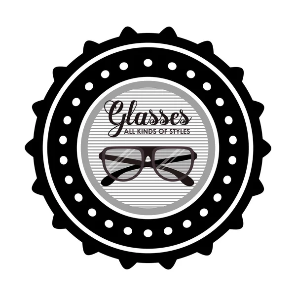 Types et styles de lunettes design — Image vectorielle