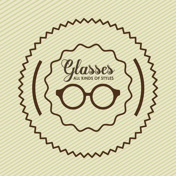 Kinds and styles of glasses design — Stock Vector