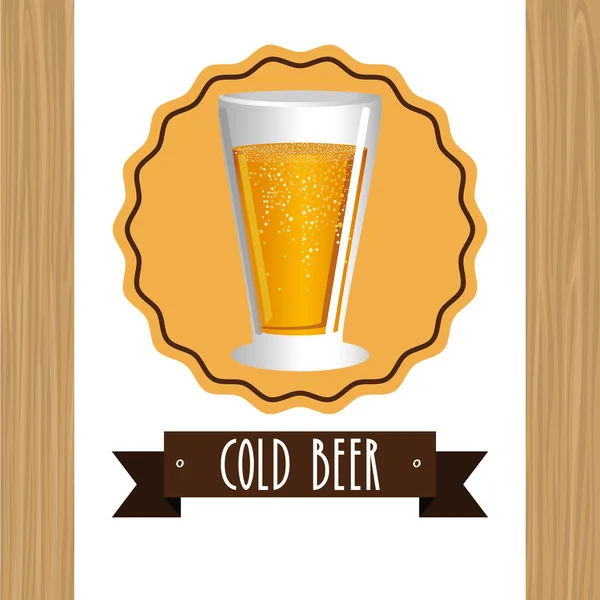 Design de cerveja fria — Vetor de Stock