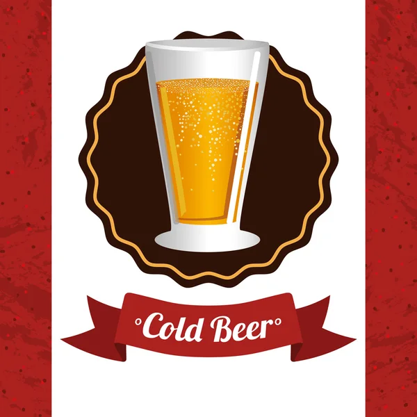 Soğuk bir bira tasarım — Stok Vektör