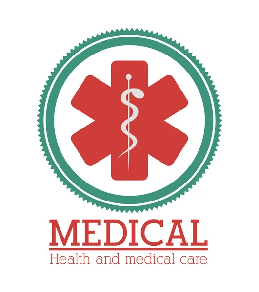 Conception de soins médicaux — Image vectorielle