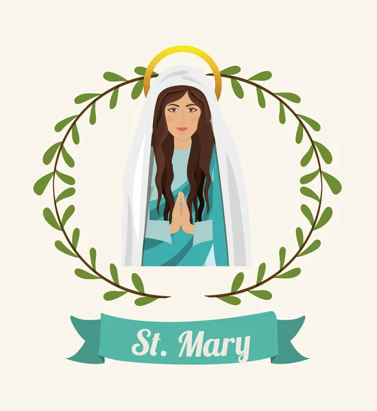 St Mary el diseño virgen — Vector de stock