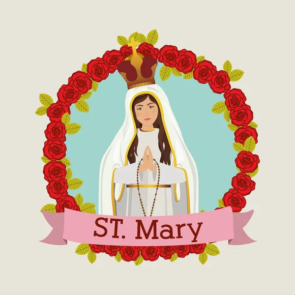 St mary the virgin design — Stock Vector