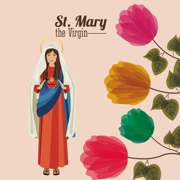 St mary the virgin design — Stock Vector