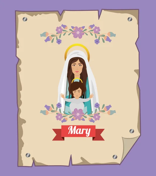 St mary designul virgin — Vector de stoc