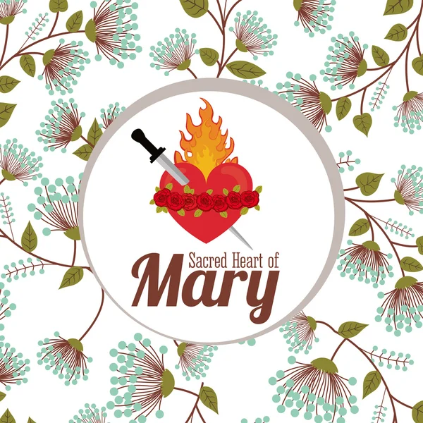 St mary designul virgin — Vector de stoc