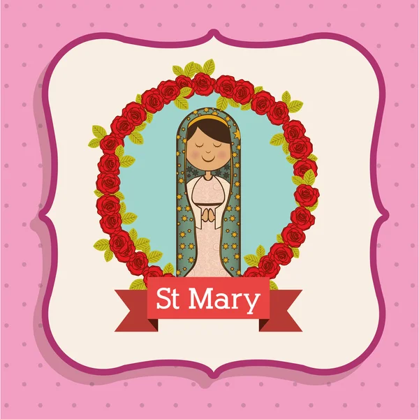 St mary la conception vierge — Image vectorielle