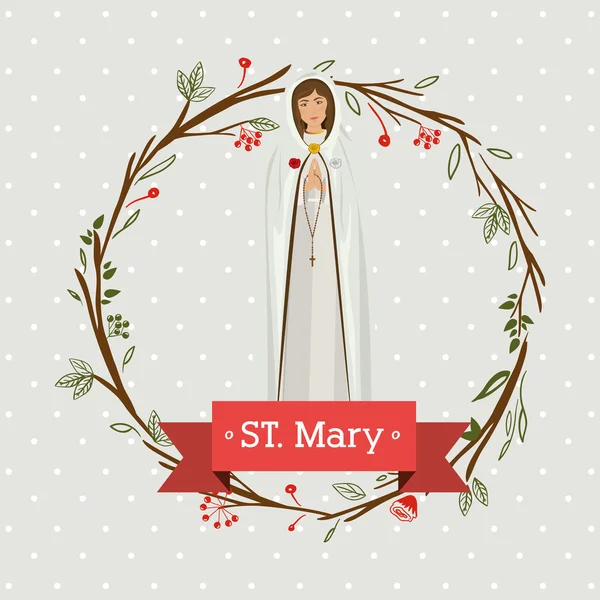 St mary the virgin design — Stock Vector