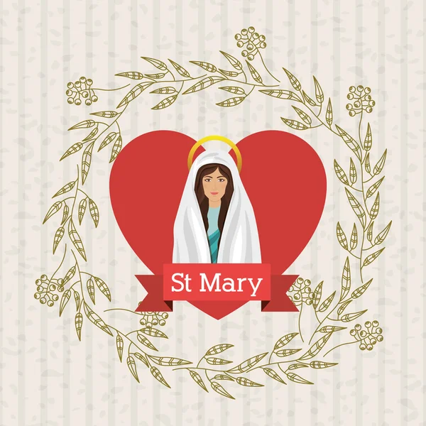 St Mary el diseño virgen — Archivo Imágenes Vectoriales