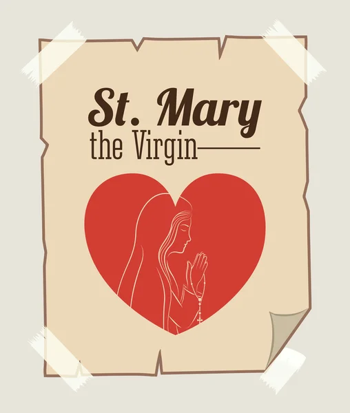 St mary the virgin design — Stock Vector