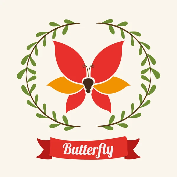 Gyönyörű pillangók design — Stock Vector