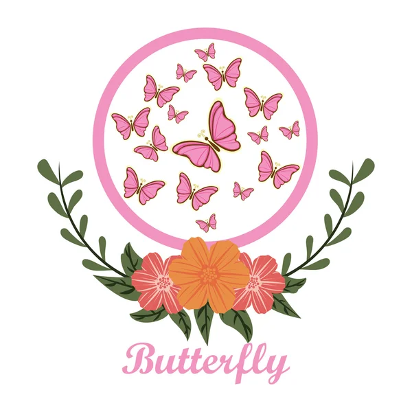 Σχεδιασμός όμορφες πεταλούδες — Διανυσματικό Αρχείο