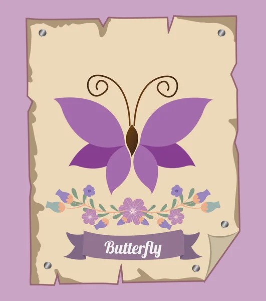 Hermoso diseño de mariposas — Vector de stock