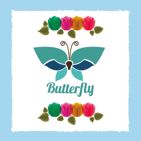 Belo design borboletas — Vetor de Stock