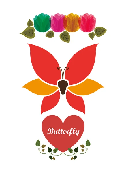 Beautiful butterflies design — Stock Vector