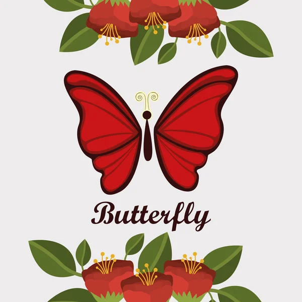 Hermoso diseño de mariposas — Vector de stock