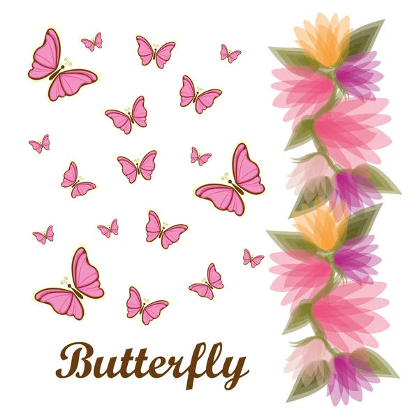 美丽的蝴蝶设计 — 图库矢量图片