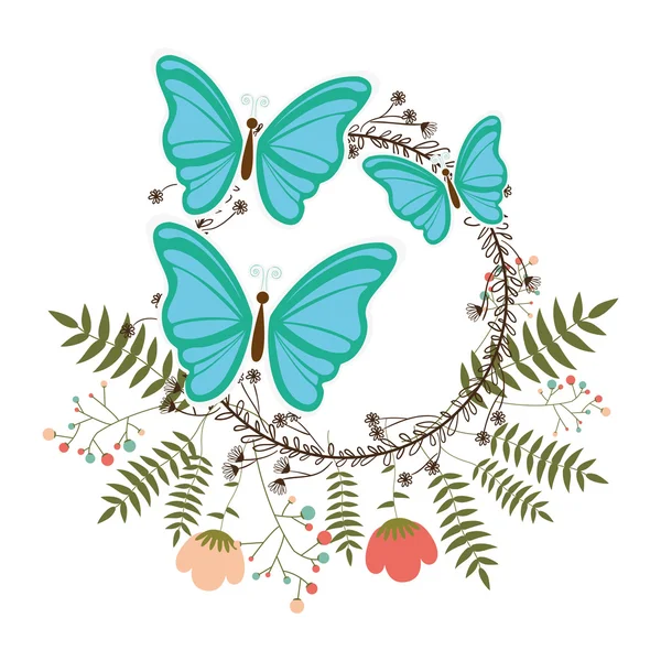 Hermoso diseño de mariposas — Archivo Imágenes Vectoriales