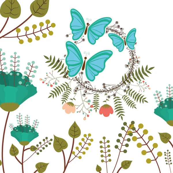 Belle conception de papillons — Image vectorielle
