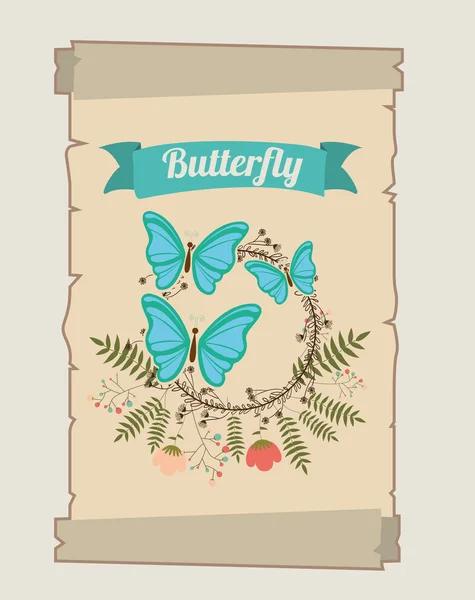 아름 다운 나비 디자인 — 스톡 벡터