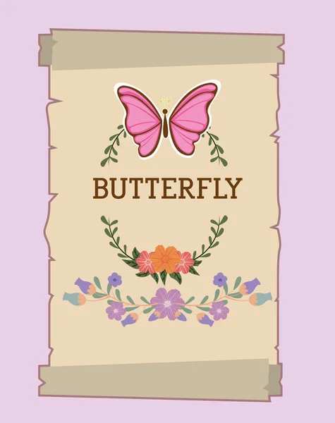 Gyönyörű pillangók design — Stock Vector