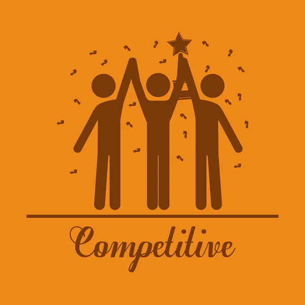 Competitieve geest ontwerp — Stockvector