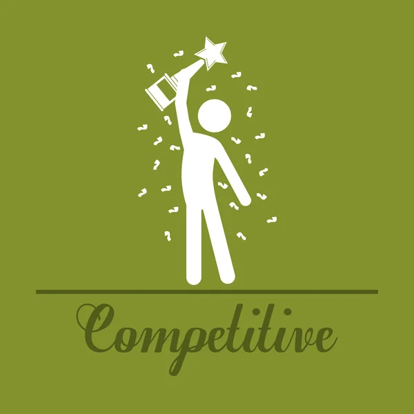 Diseño de espíritu competitivo — Archivo Imágenes Vectoriales