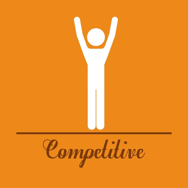 Competitieve geest ontwerp — Stockvector