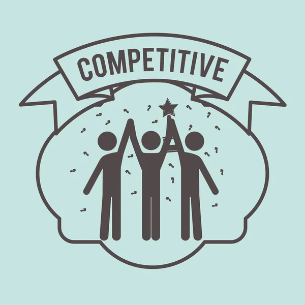 Competitieve geest ontwerp — Stockvector