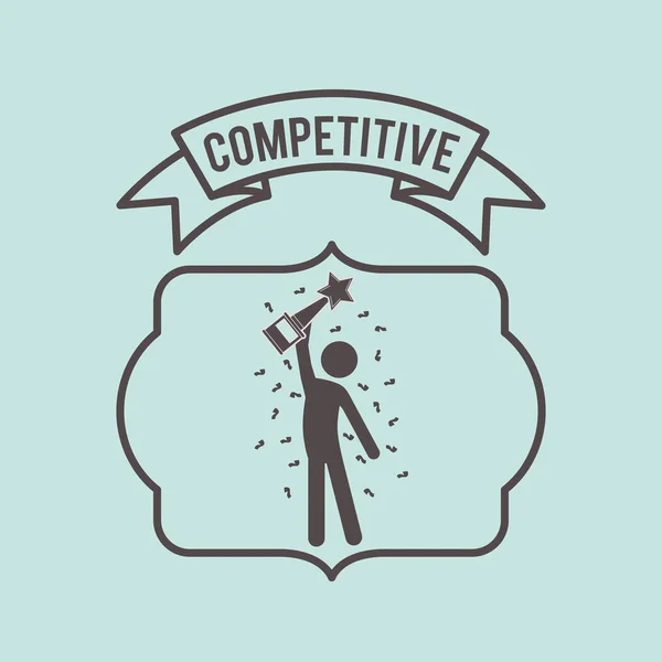 Competitieve geest ontwerp — Stockvector