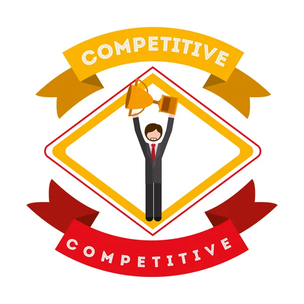 Competitive spirit design — Stock Vector