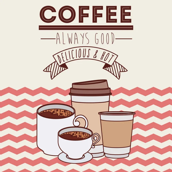 Дизайн смачну каву — стоковий вектор