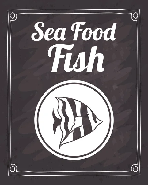 Mořské ryby jídlo design — Stockový vektor