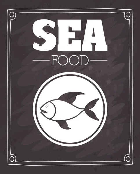 Sea food fish design — Stock Vector