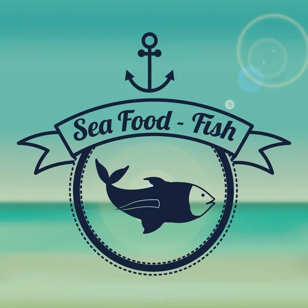 海の食用魚のデザイン — ストックベクタ