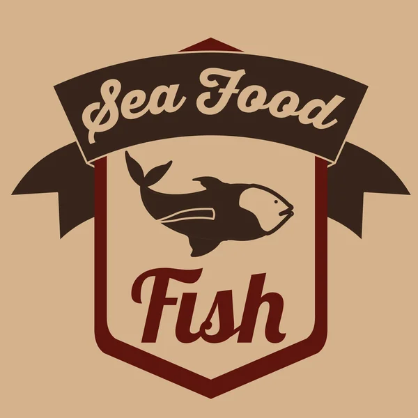 Zee voedsel vis ontwerp — Stockvector