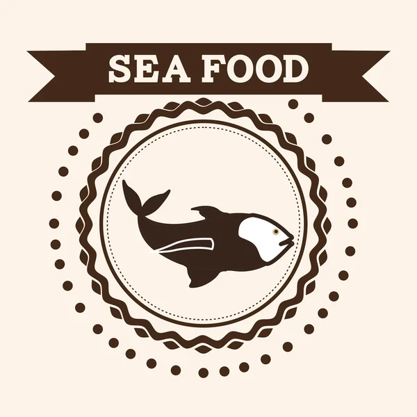 Sea food fish design — Stock Vector