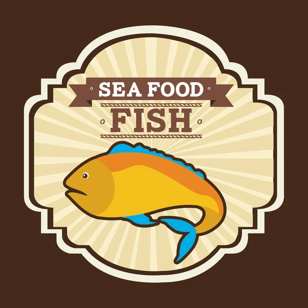 Sea food fish design — Stock Vector